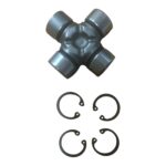 Close-up of propshaft universal joint with circlips showing 24mm x 62.5mm sizing