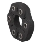 Close-up of Febi Bilstein rubber propshaft coupling showing bolt hole pattern